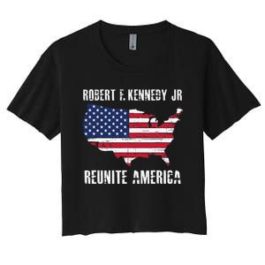 Reunite America RFK Kennedy Democrat President 2024 Women's Crop Top Tee