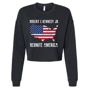 Reunite America RFK Kennedy Democrat President 2024 Cropped Pullover Crew