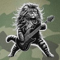 Rock And Roll Cat Playing Guitar Legacy Tie Dye Trucker Hat