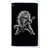 Rock And Roll Cat Playing Guitar Golf Towel