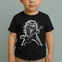 Rock And Roll Cat Playing Guitar Toddler T-Shirt