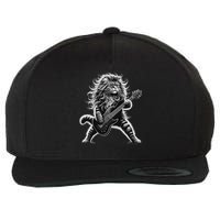 Rock And Roll Cat Playing Guitar Wool Snapback Cap