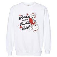 Rock And Roll Girl Vintage Garment-Dyed Sweatshirt