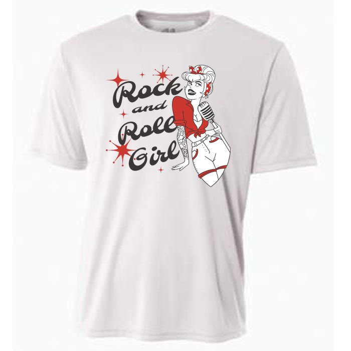 Rock And Roll Girl Vintage Cooling Performance Crew T-Shirt