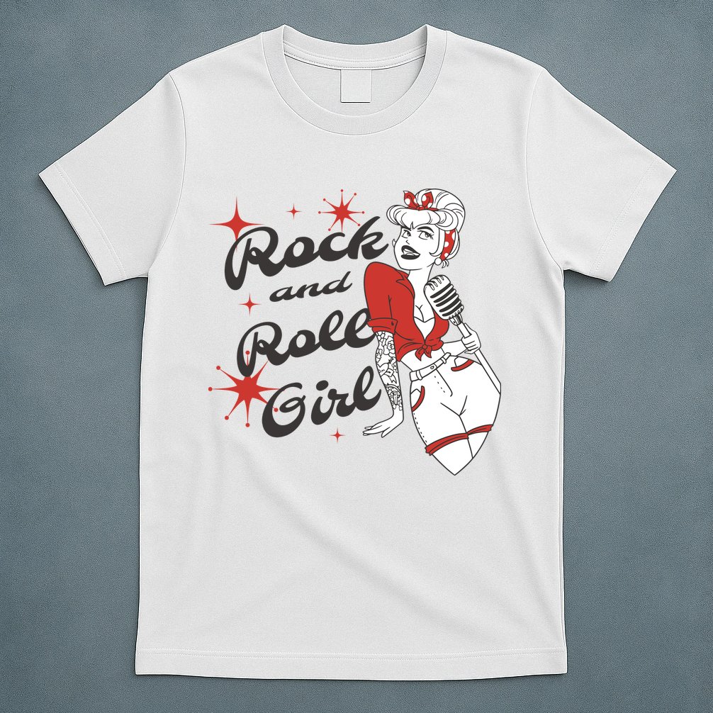 Rock And Roll Girl Vintage T-Shirt