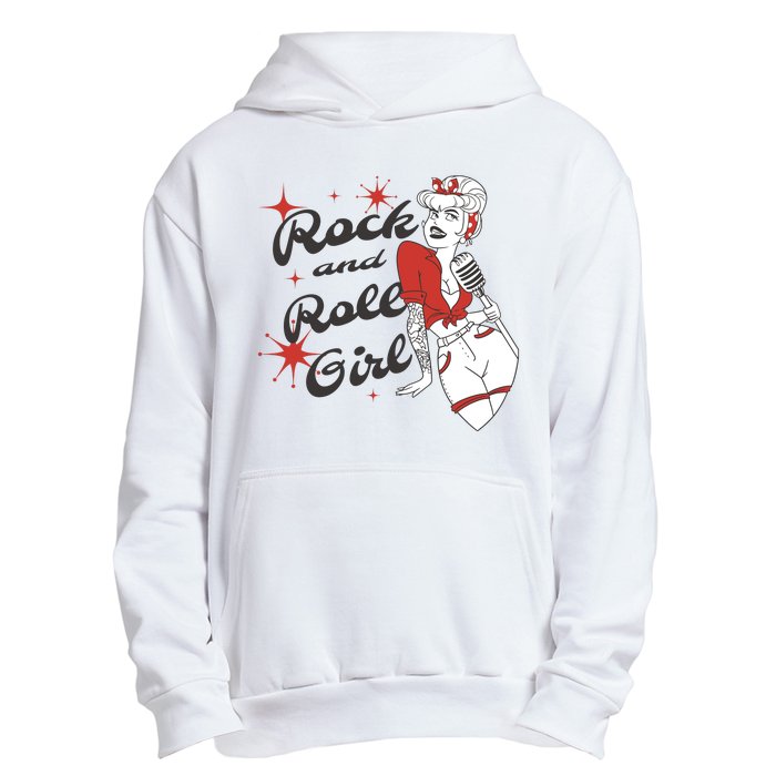 Rock And Roll Girl Vintage Urban Pullover Hoodie