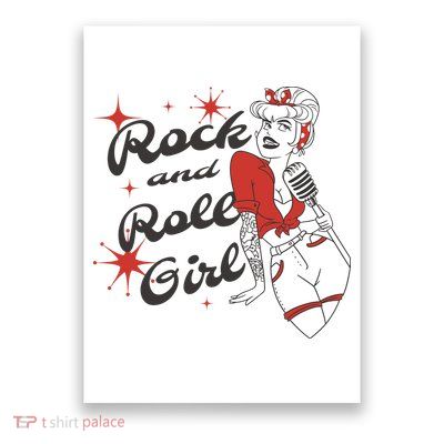 Rock And Roll Girl Vintage Poster