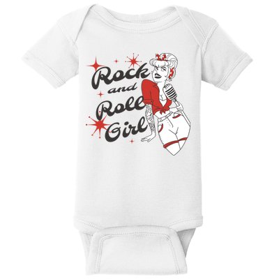 Rock And Roll Girl Vintage Baby Bodysuit