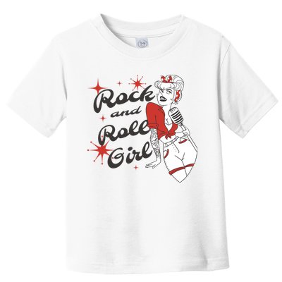 Rock And Roll Girl Vintage Toddler T-Shirt