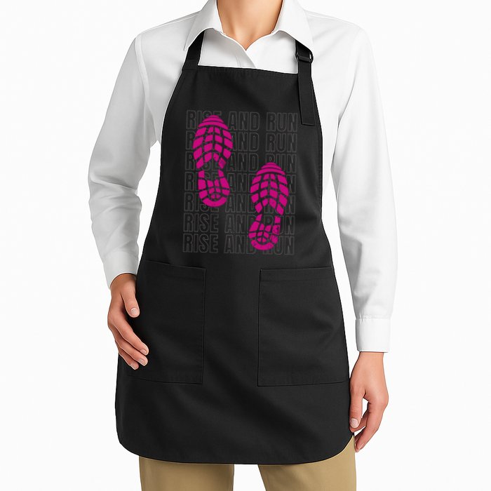 Rise And Run Pink Print Apron