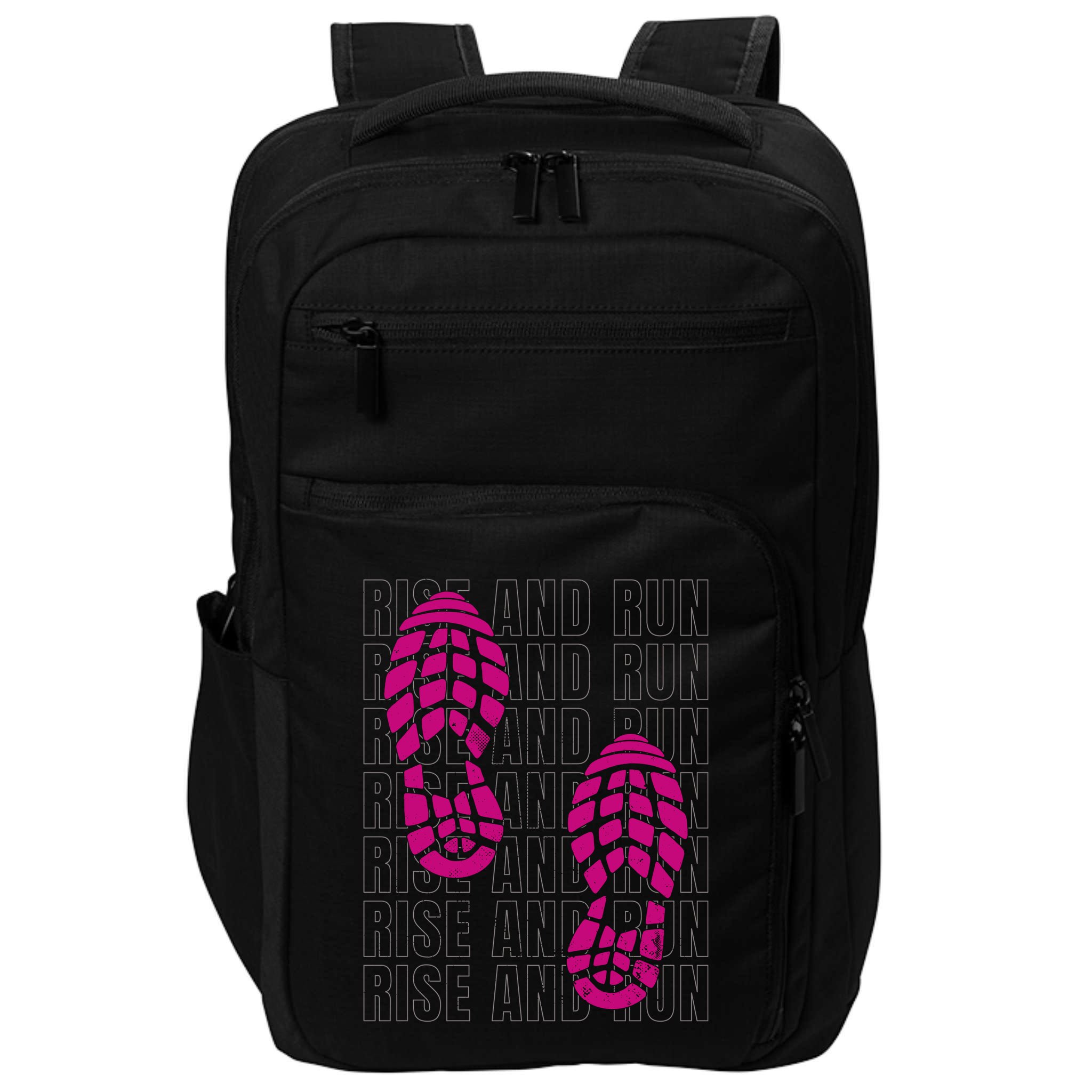 Rise And Run Pink Print Impact Tech Backpack