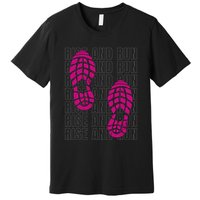 Rise And Run Pink Print Premium T-Shirt