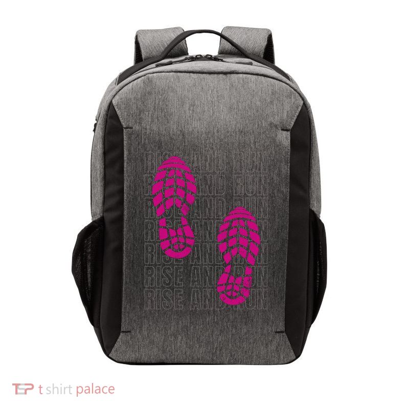 Rise And Run Pink Print Vector Backpack