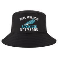 Real Athletes Run Miles Not Yards Running Marathon Runner Cool Comfort Performance Bucket Hat