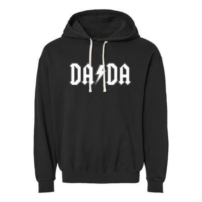 Rock and Roll Dada Father's Day For New Dad for Him Dada Garment-Dyed Fleece Hoodie