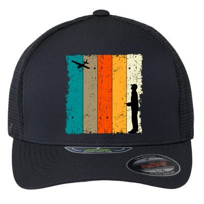 Rc Airplane Retro Vintage Battery Operator Aerodynamic Plane Flexfit Unipanel Trucker Cap