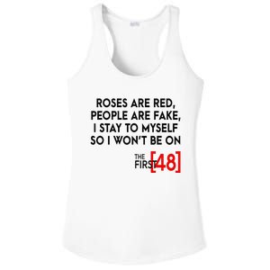 Rose Are Red People Are Fake I Stay To Myself The First 48 Ladies PosiCharge Competitor Racerback Tank