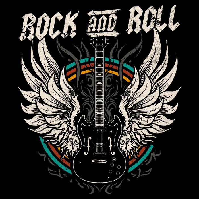 Rock And Roll Guitar Vintage Rock Music Long Sleeve Shirt