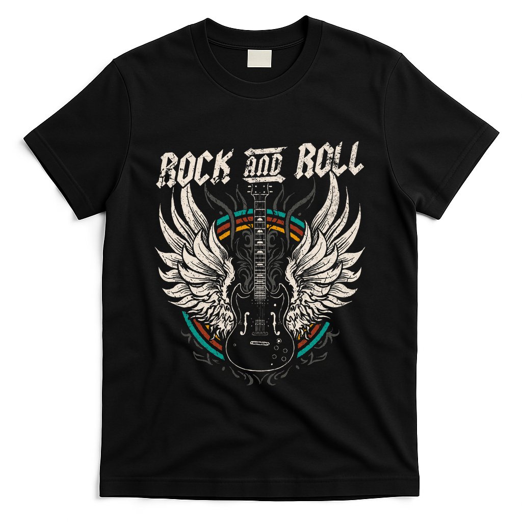 Rock And Roll Guitar Vintage Rock Music T-Shirt