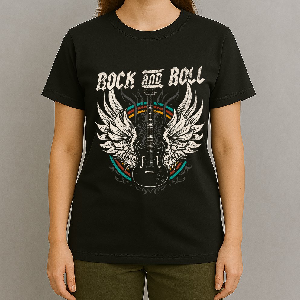 Rock And Roll Guitar Vintage Rock Music T-Shirt