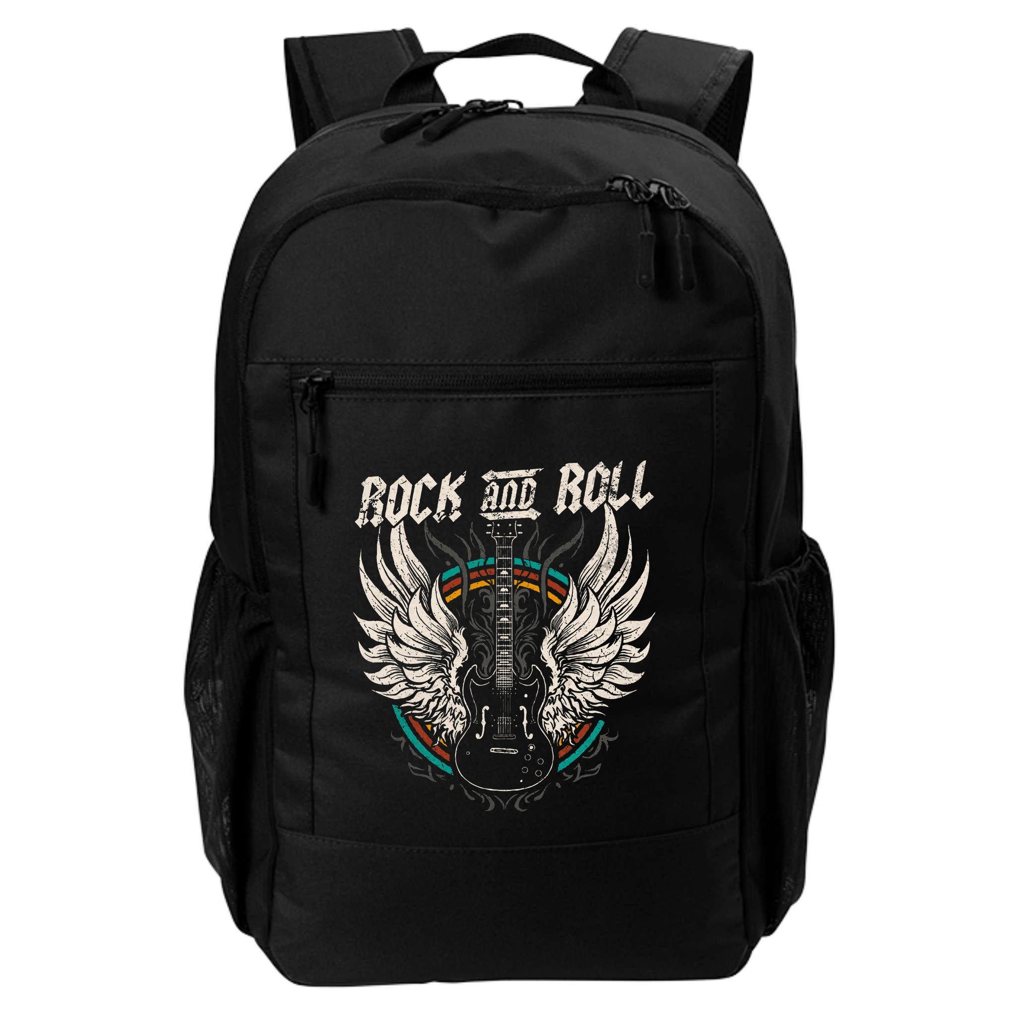 Rock And Roll Guitar Vintage Rock Music Backpack