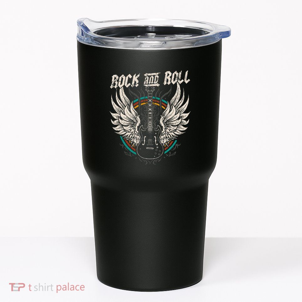 Rock And Roll Guitar Vintage Rock Music Tumbler