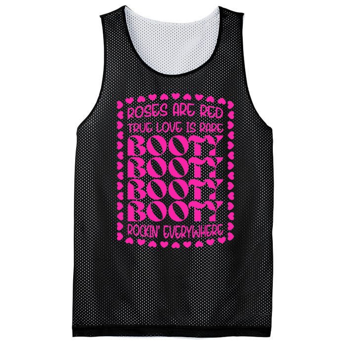 Roses Are Red True Love Is Rare Booty Rocking Mesh Reversible Basketball Jersey Tank