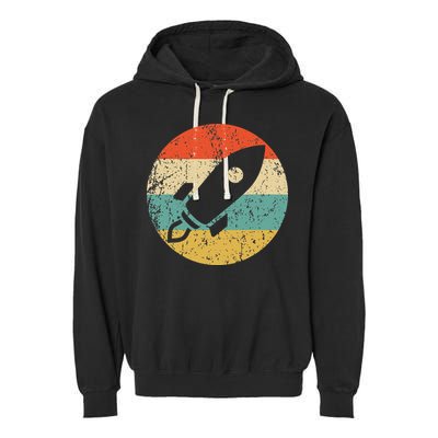 Retro Astronaut Rocket Vintage Space Ship Video Game Garment-Dyed Fleece Hoodie