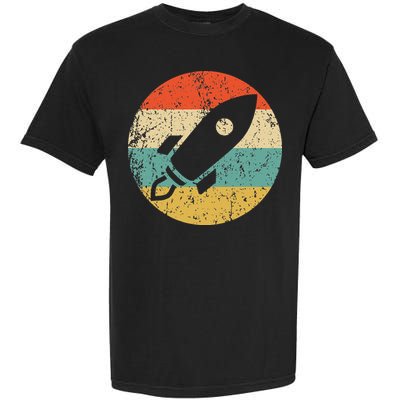 Retro Astronaut Rocket Vintage Space Ship Video Game Garment-Dyed Heavyweight T-Shirt