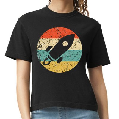 Retro Astronaut Rocket Vintage Space Ship Video Game Comfort Colors Boxy T-Shirt
