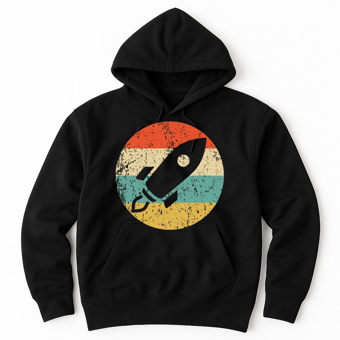 Retro Astronaut Rocket Vintage Space Ship Video Game Hoodie