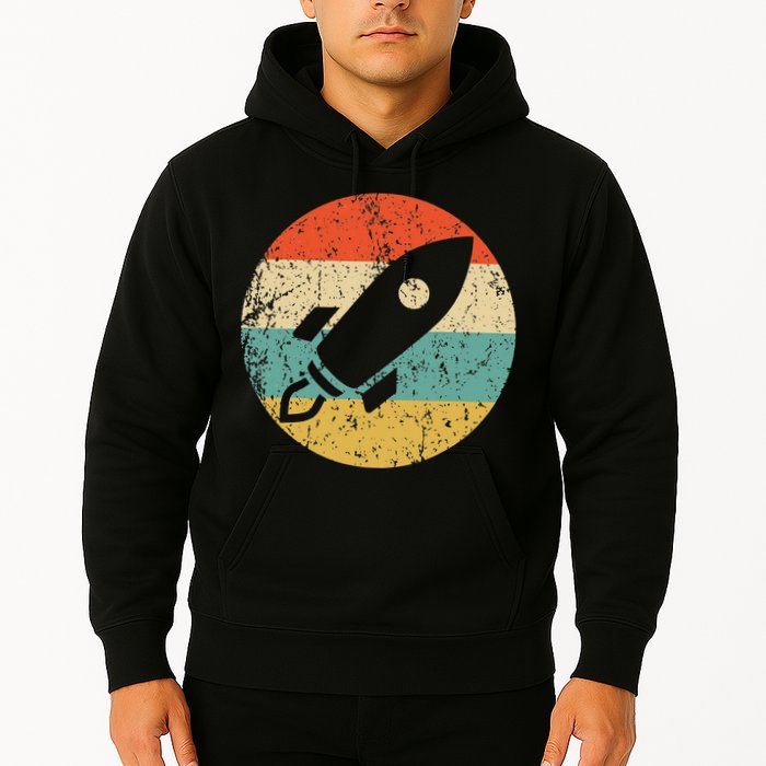 Retro Astronaut Rocket Vintage Space Ship Video Game Hoodie