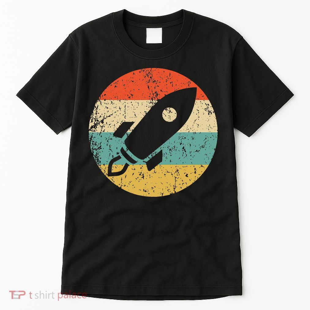 Retro Astronaut Rocket Vintage Space Ship Video Game Tall T-Shirt