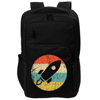 Retro Astronaut Rocket Vintage Space Ship Video Game Impact Tech Backpack