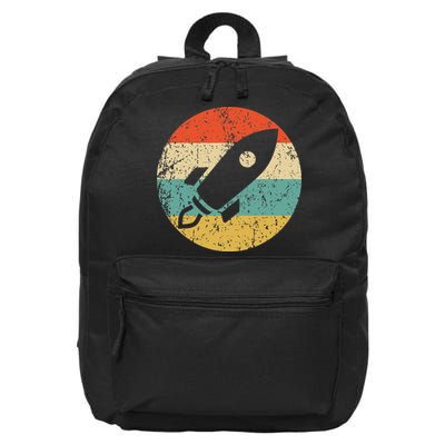 Retro Astronaut Rocket Vintage Space Ship Video Game 16 in Basic Backpack