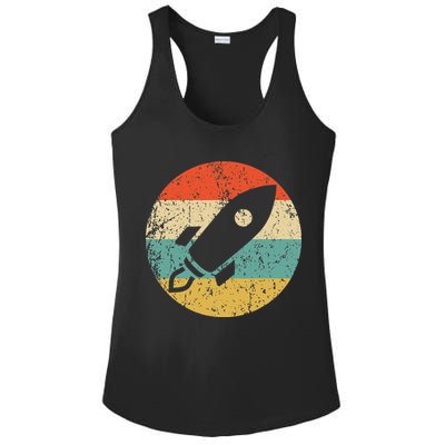 Retro Astronaut Rocket Vintage Space Ship Video Game Ladies PosiCharge Competitor Racerback Tank