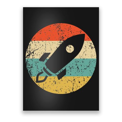 Retro Astronaut Rocket Vintage Space Ship Video Game Poster