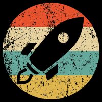 Retro Astronaut Rocket Vintage Space Ship Video Game Poster