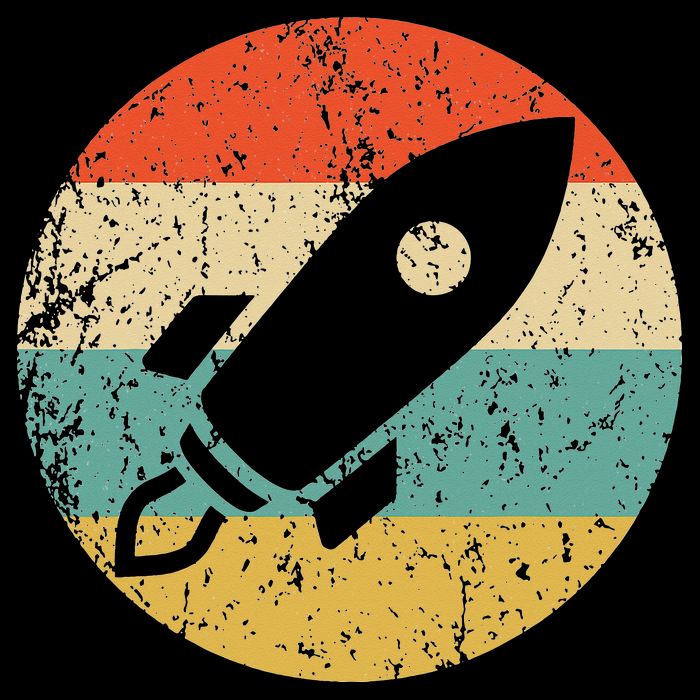 Retro Astronaut Rocket Vintage Space Ship Video Game Poster