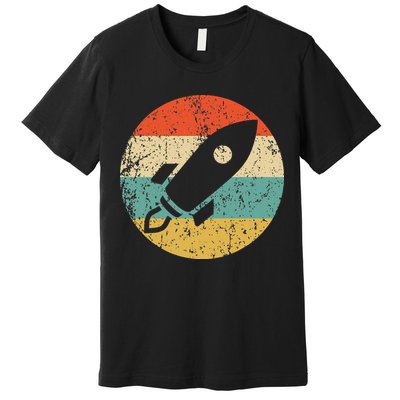 Retro Astronaut Rocket Vintage Space Ship Video Game Premium T-Shirt