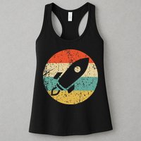 Retro Astronaut Rocket Vintage Space Ship Video Game Womens Tank Top
