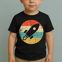 Retro Astronaut Rocket Vintage Space Ship Video Game Toddler T-Shirt
