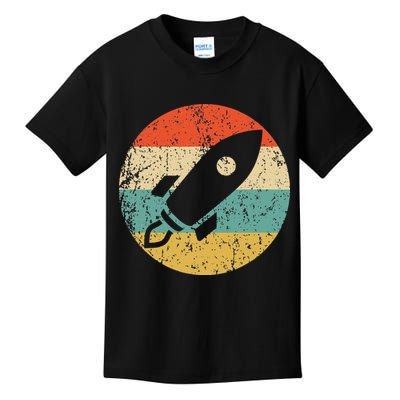 Retro Astronaut Rocket Vintage Space Ship Video Game Kids T-Shirt