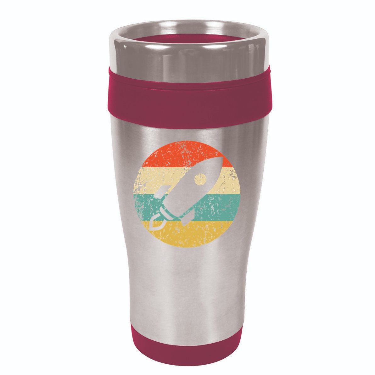 Retro Astronaut Rocket Vintage Space Ship Video Game 16oz Travel Tumbler