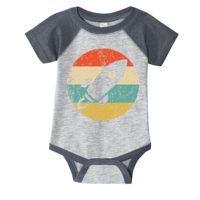 Retro Astronaut Rocket Vintage Space Ship Video Game Infant Baby Jersey Bodysuit