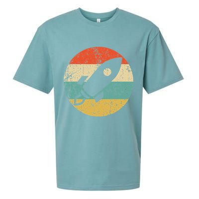 Retro Astronaut Rocket Vintage Space Ship Video Game Sueded Cloud Jersey T-Shirt