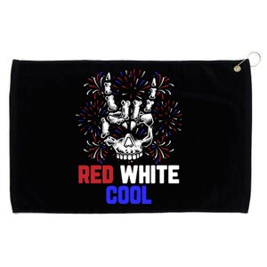 Rock And Roll Skull Hands 4th Of July Spooky Rocker Meaningful Gift Grommeted Golf Towel