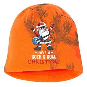 Rock And Roll Guitar Santa Christmas Rock Music Lover Gift Kati - Camo Knit Beanie