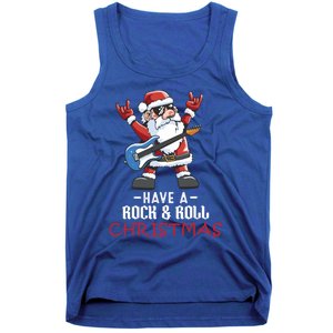 Rock And Roll Guitar Santa Christmas Rock Music Lover Gift Tank Top