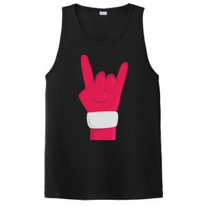 Rock And Roll Hand Santa Christmas Xmas Music Fans Musician Gift PosiCharge Competitor Tank